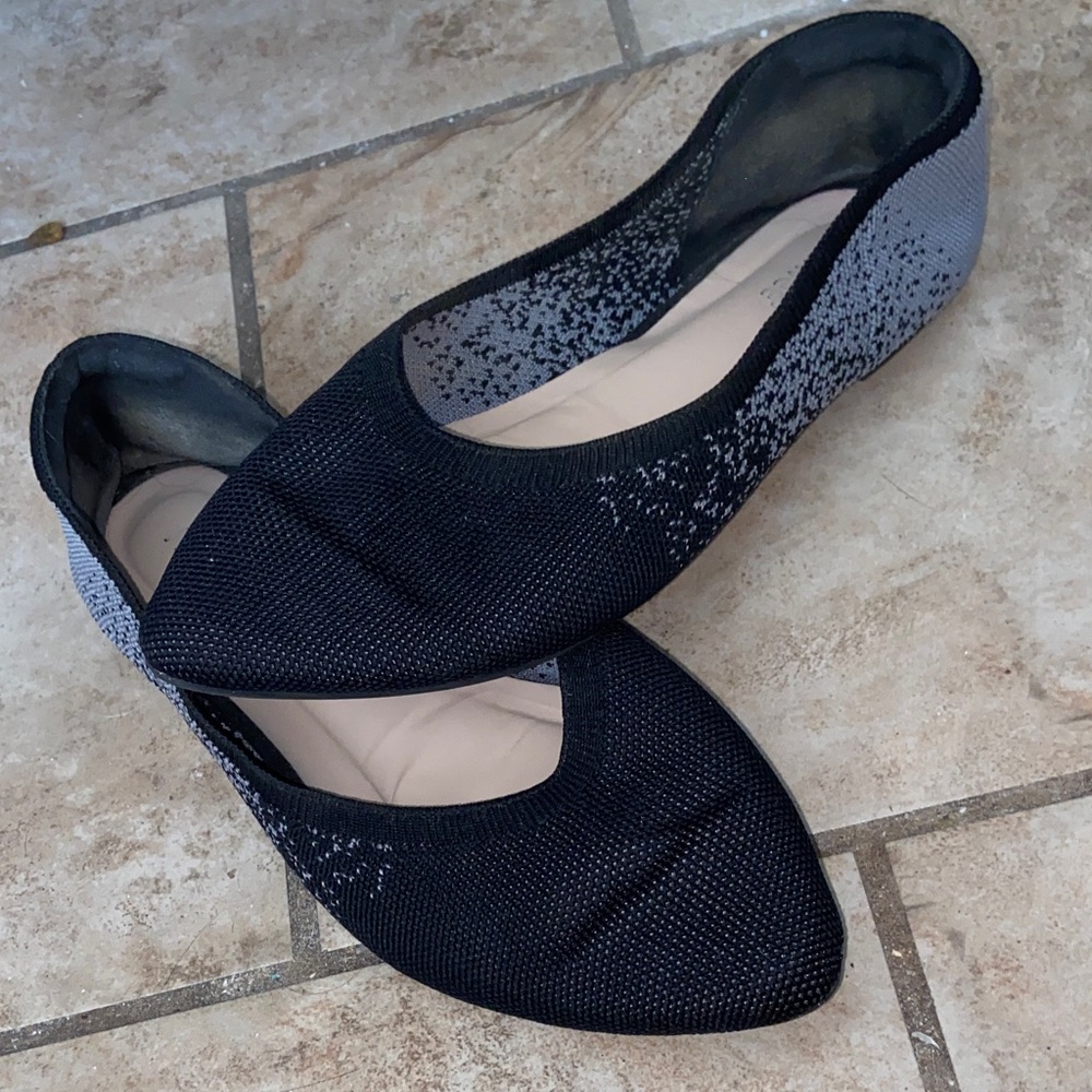 BLACK & GRAY STRETCH FLATS WOMENS COMFORT ATAIWEE